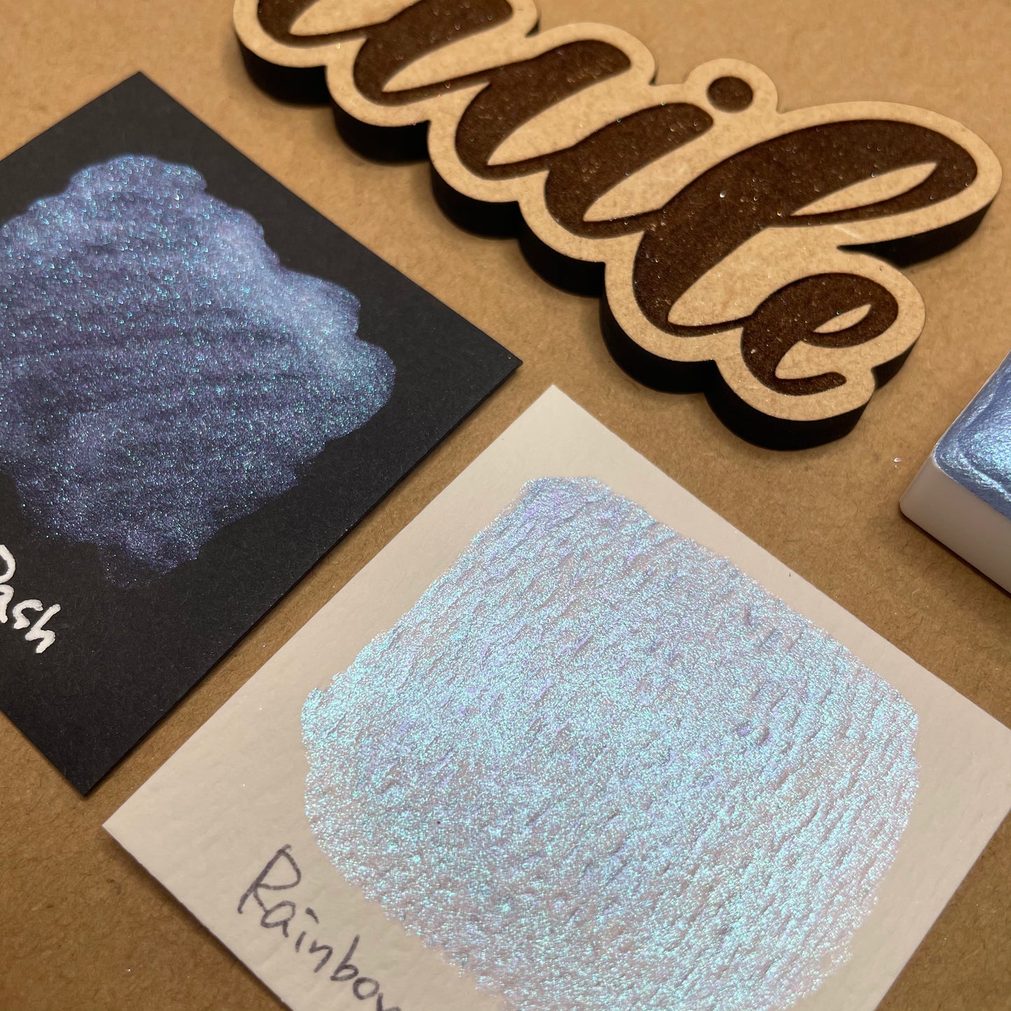 Last Chance! Unicorn Dot Card Tester Sampler Watercolor Shimmer Glittery Paints