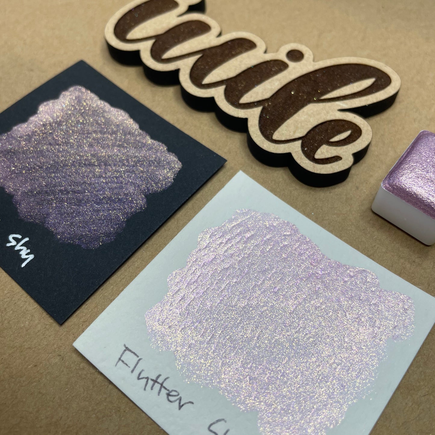 Last Chance! Unicorn Dot Card Tester Sampler Watercolor Shimmer Glittery Paints