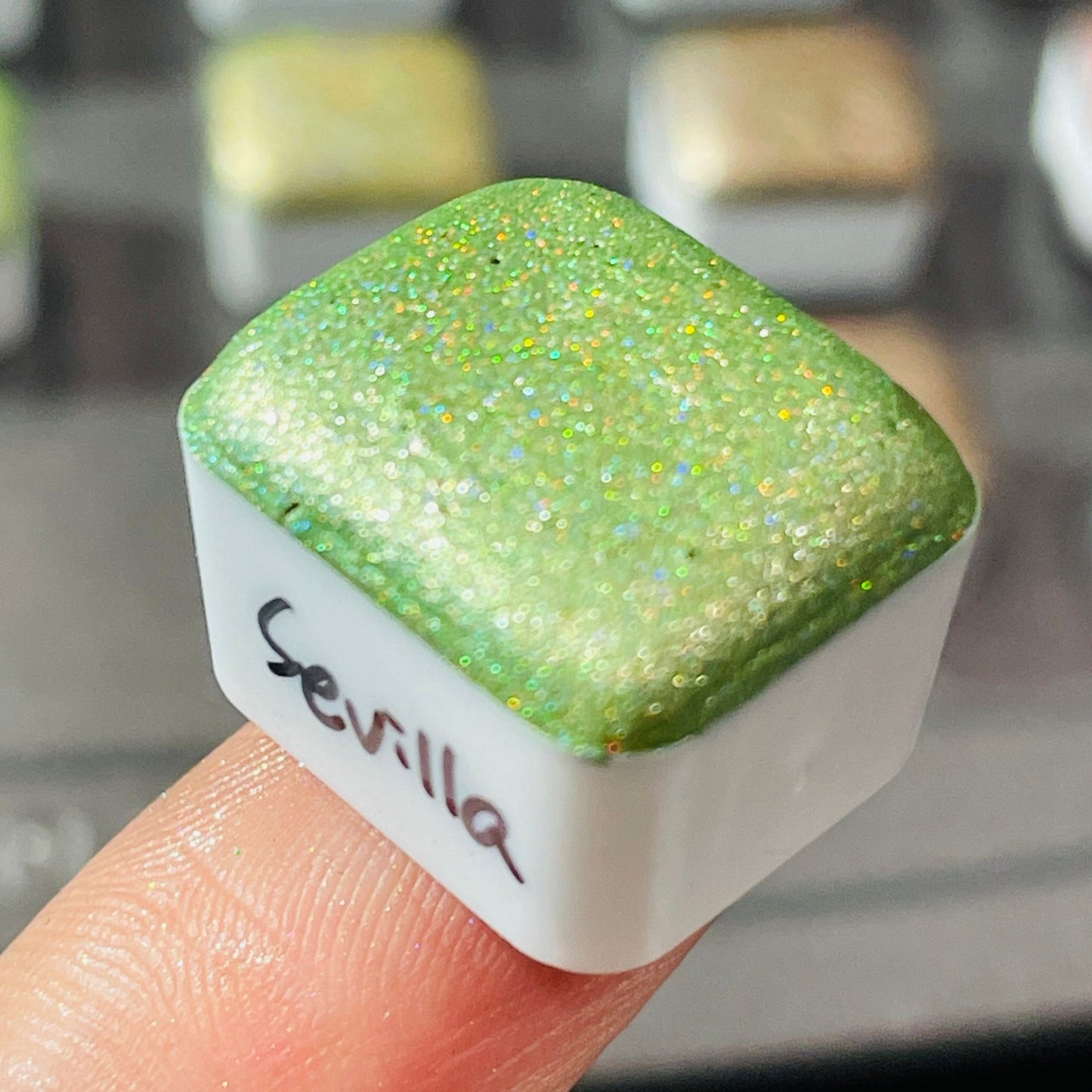 Limited Sevilla Half Renaissance series Handmade Colored Hologram Sparkle Watercolor Paint