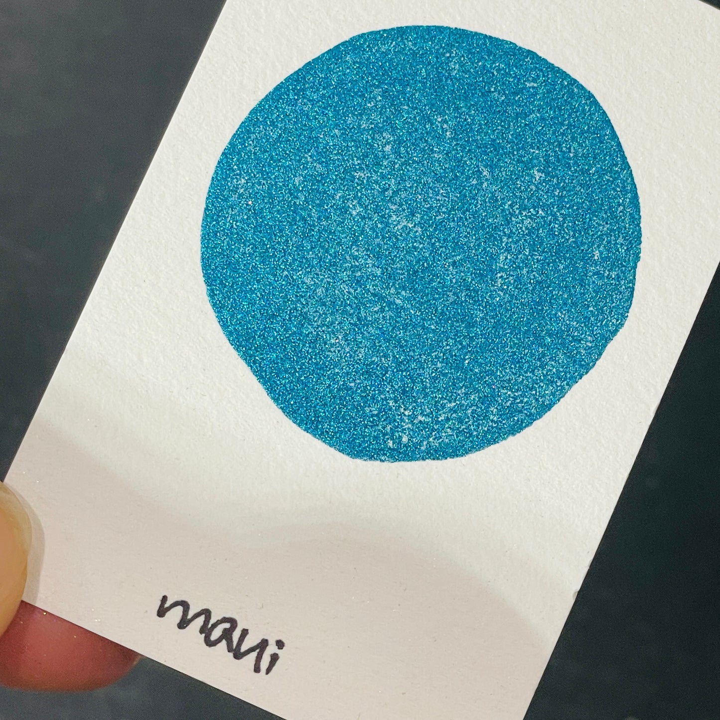 Maui Christmas Chrome Handmade Shimmer Glitter Watercolor Paint Half Pan