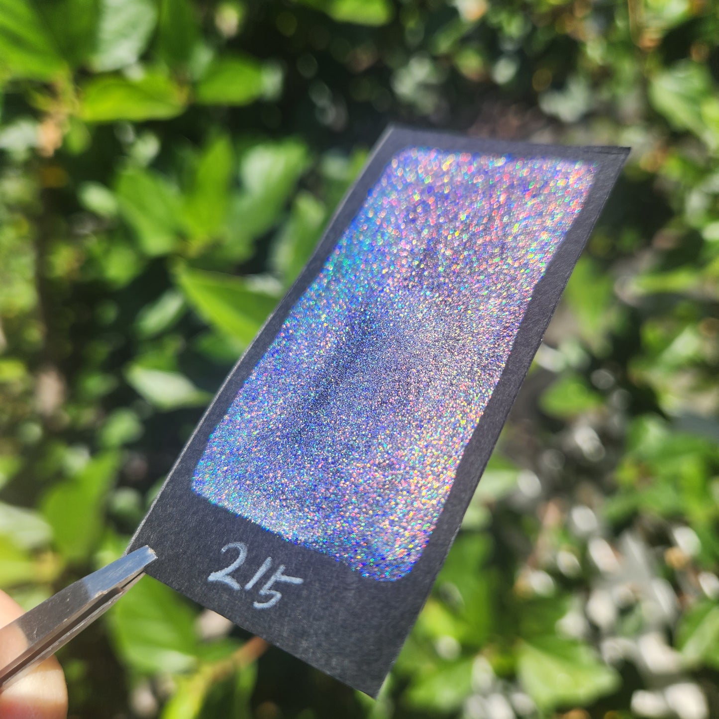 No.215 Perfection Half Pan Handmade Color Hologram Super Color Shift Chrome Watercolor Paints by iuilewatercolors