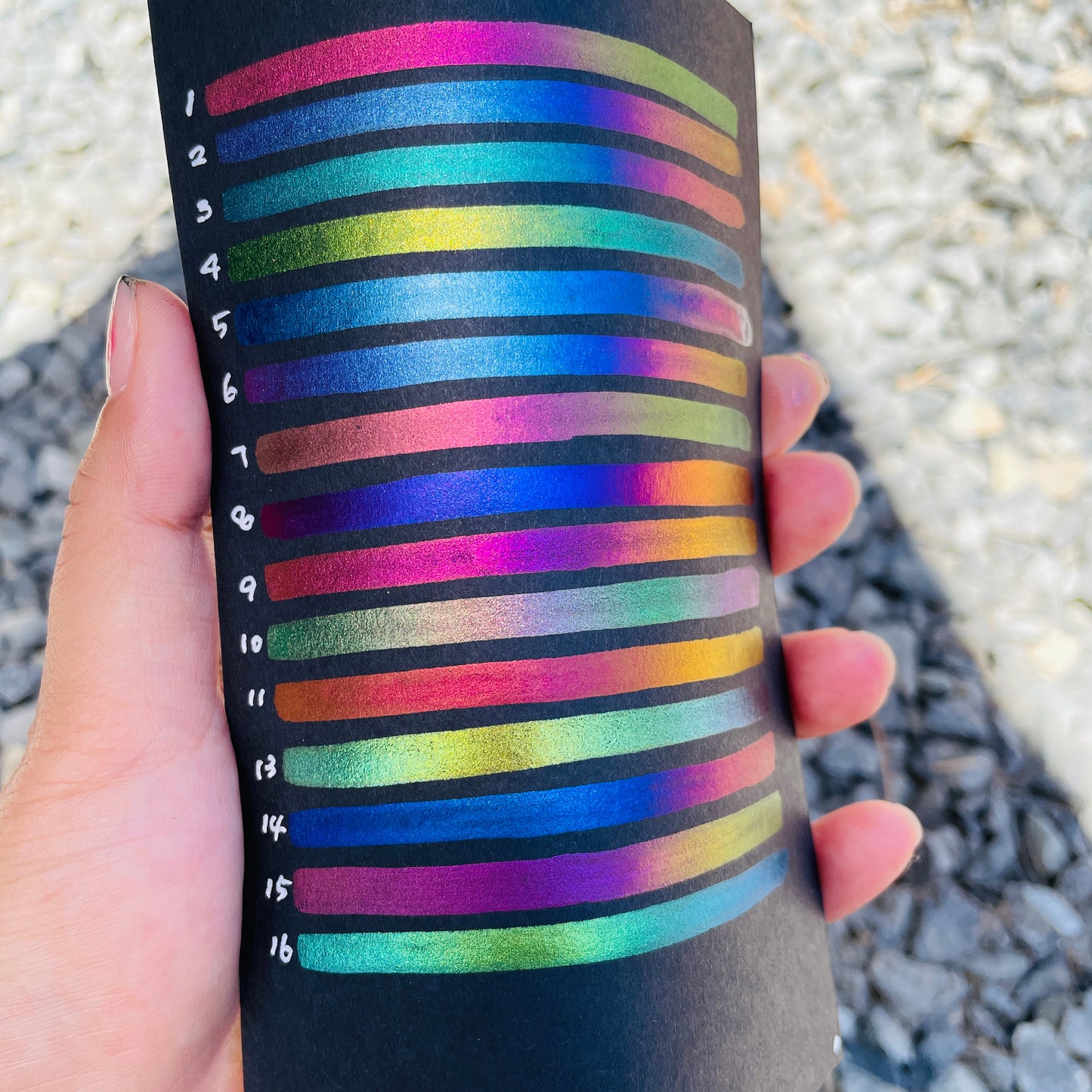 H15 Master half Set Color shift Watercolor half pan in Tin case