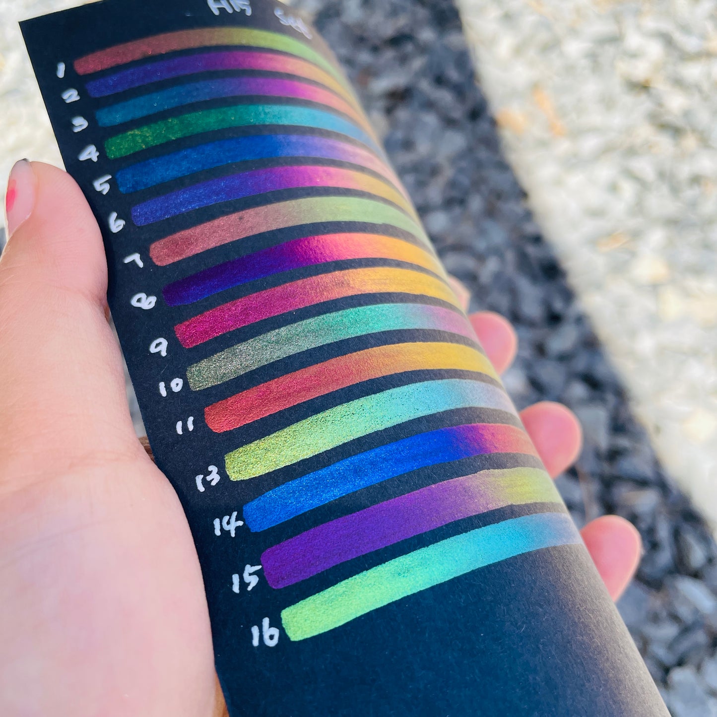 H15 Master half Set Color shift Watercolor half pan in Tin case