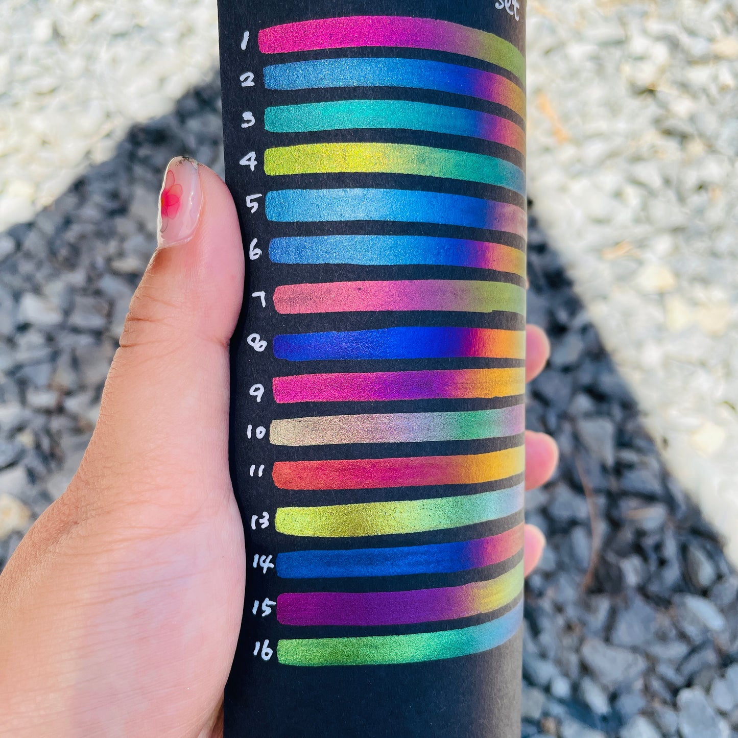 H15 Master half Set Color shift Watercolor half pan in Tin case