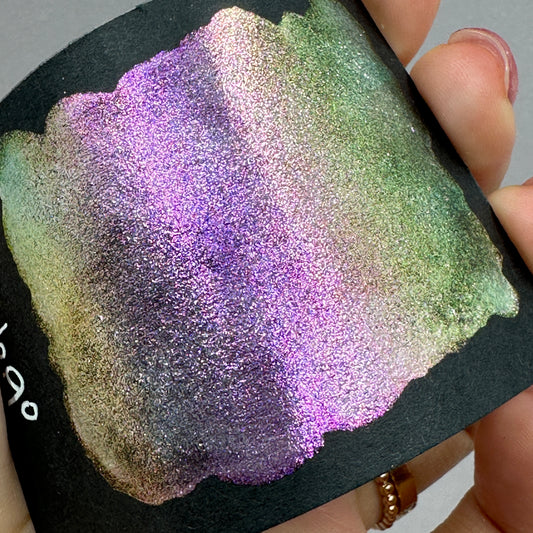 No.90 Lollipop Handmade Sampler Shimmer iridescent Multi Chrome Color Shift Watercolor Paints
