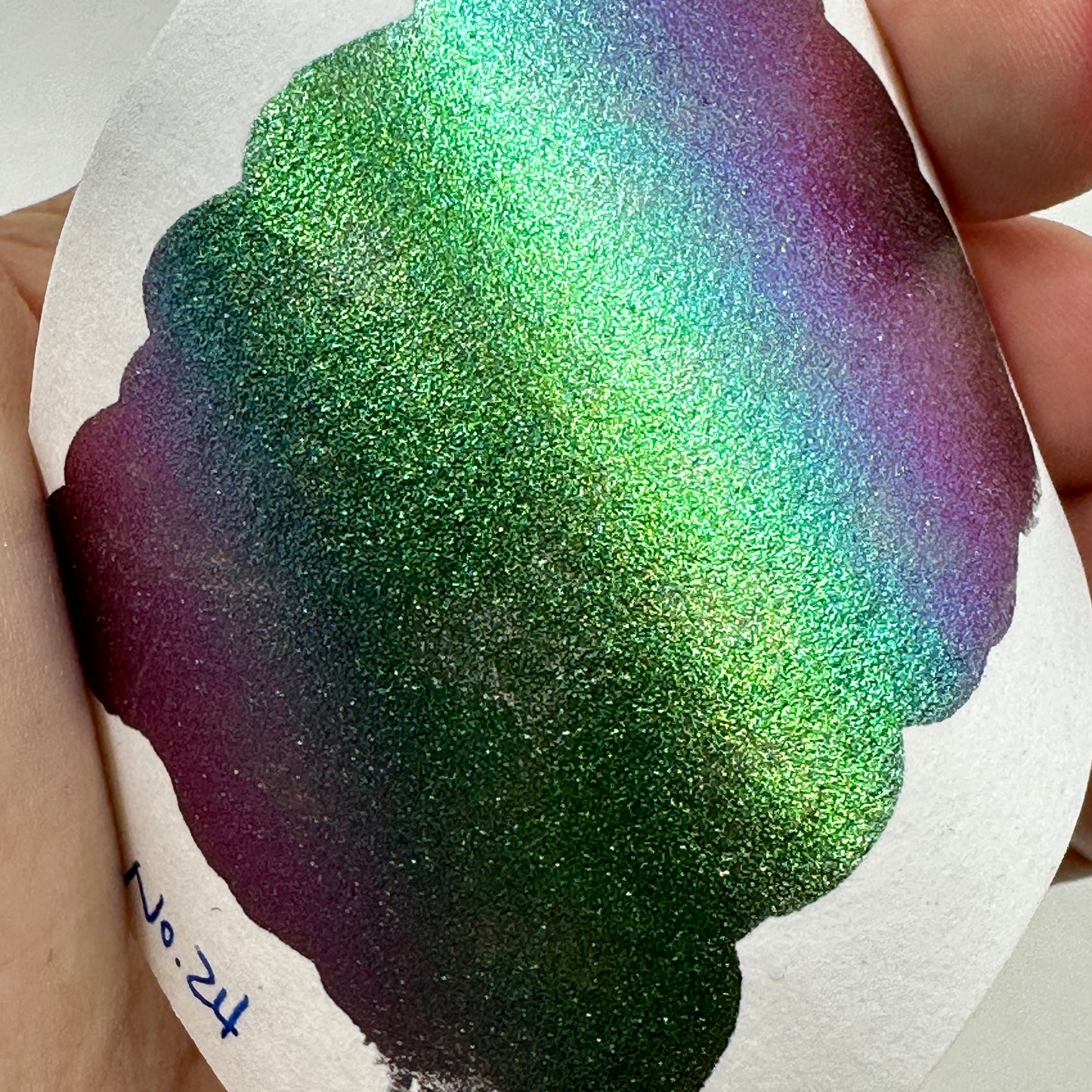 No. 24 Pearl color shift watercolor paint Half/Quarter/Mini
