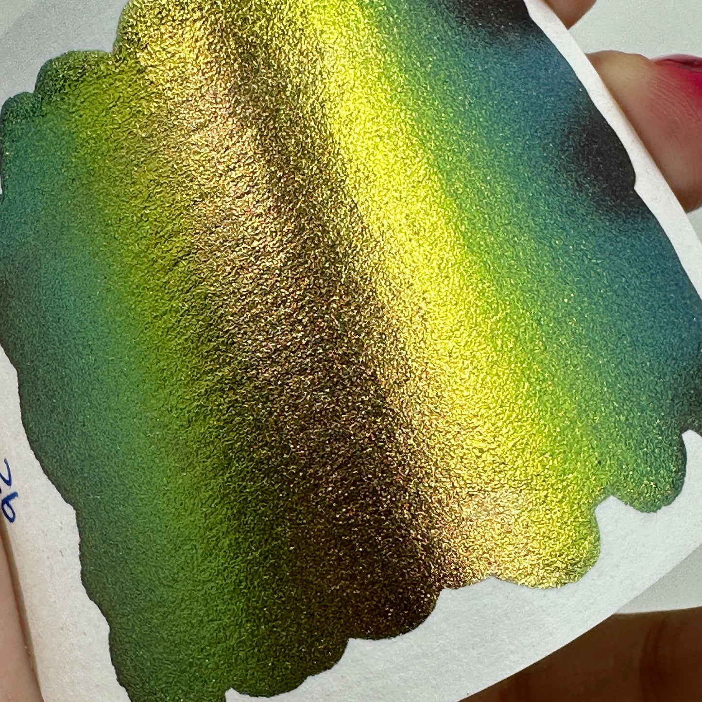 Pearl Dot Card Tester Sampler Watercolor Shimmer Glittery Paints