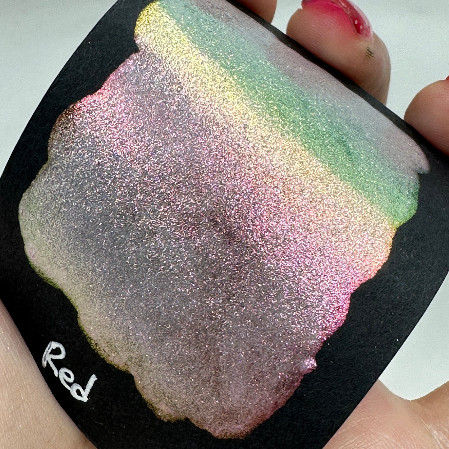 Red Rainbow Super Color Shift Handmade Shimmer Watercolor Paint
