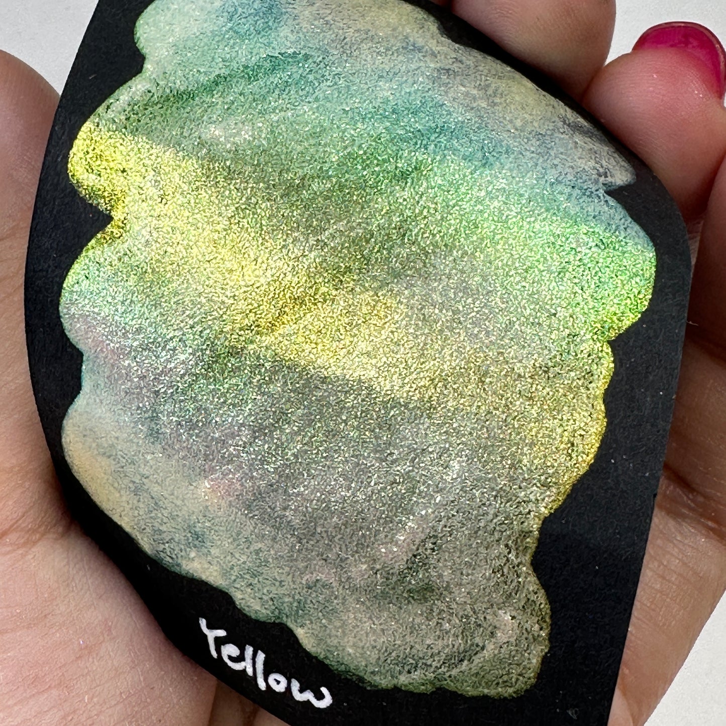 Yellow Rainbow Super Color Shift Handmade Shimmer Watercolor Paint