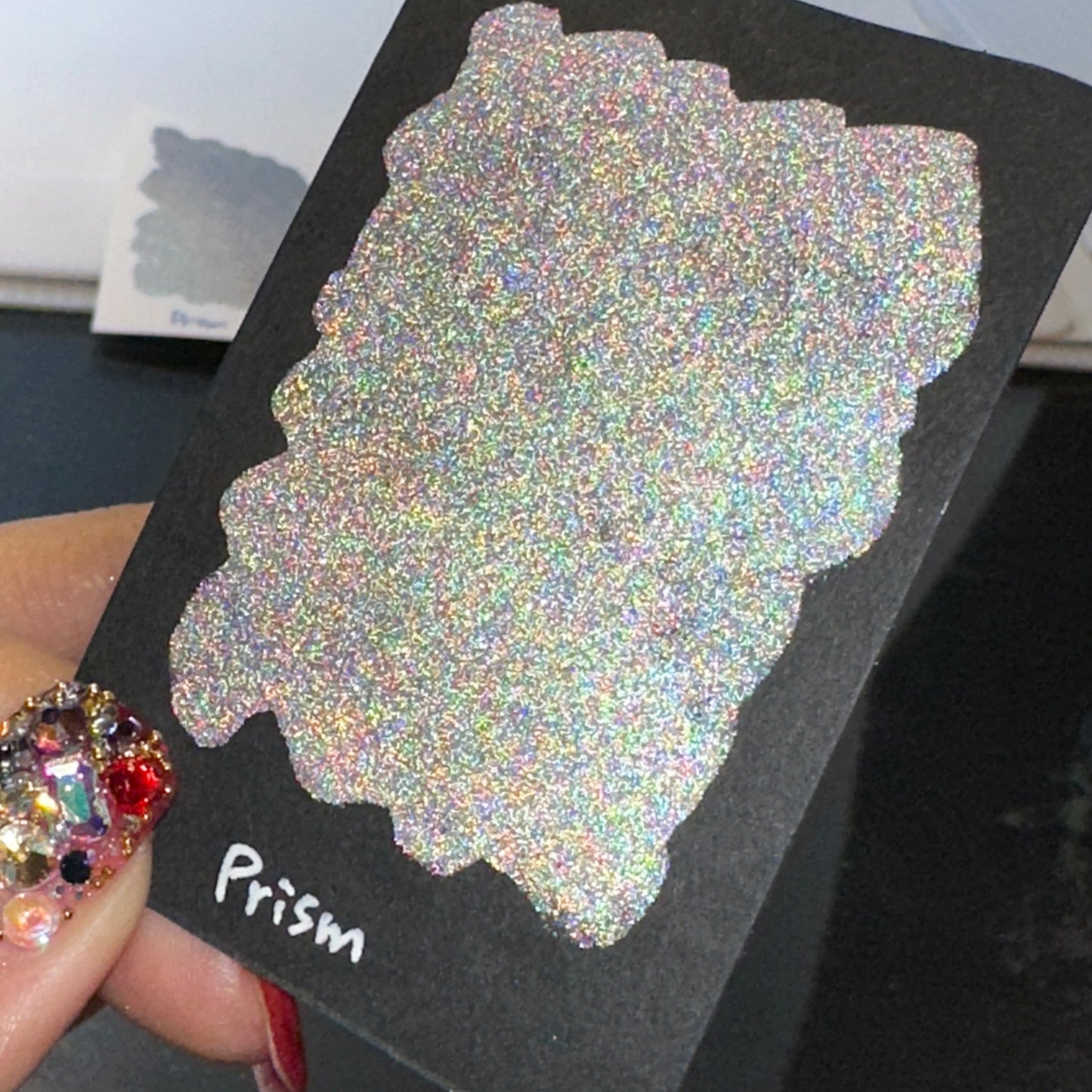 New Hologram Dot Card Tester Sampler Watercolor Shimmer Glittery Paints