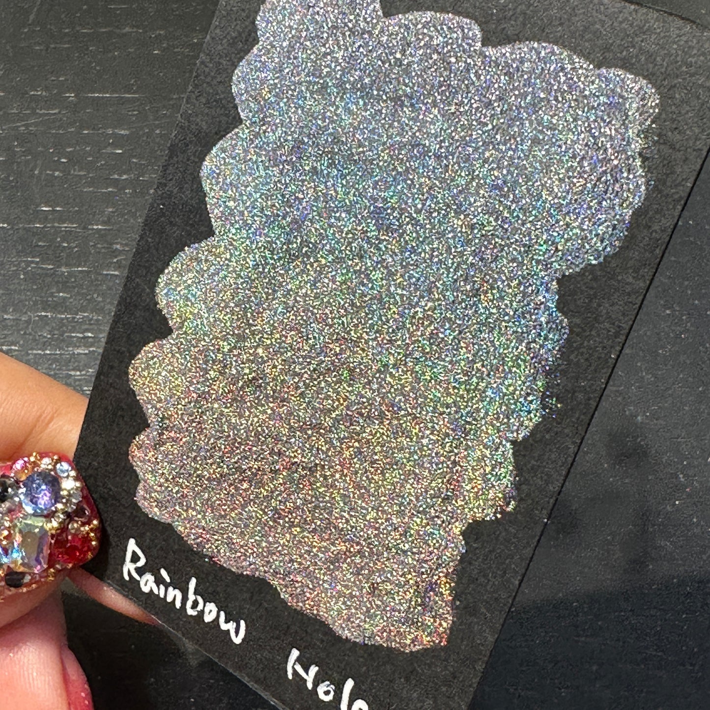 New Hologram Dot Card Tester Sampler Watercolor Shimmer Glittery Paints