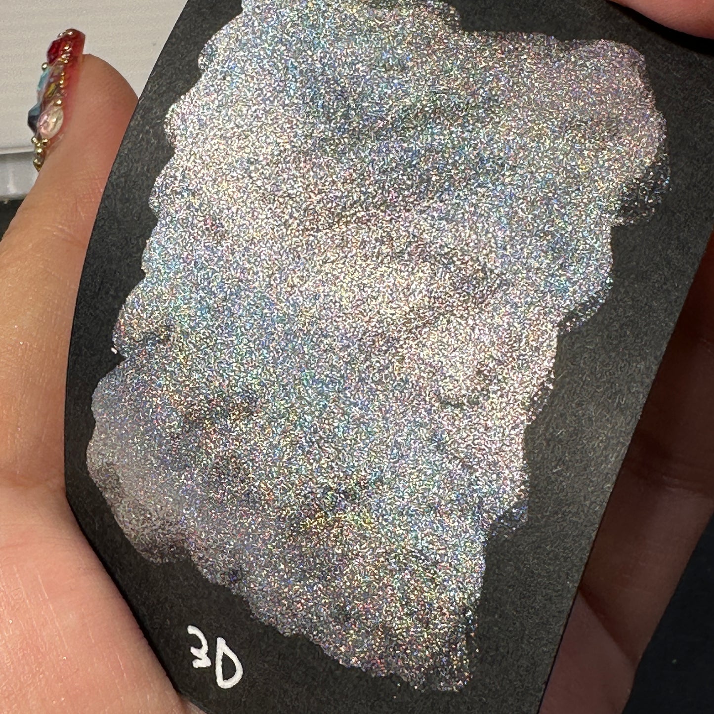 New Hologram Dot Card Tester Sampler Watercolor Shimmer Glittery Paints