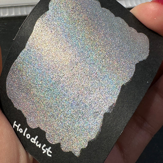 Holodust Handmade Shimmer Metallic watercolor paints holographic Half pan