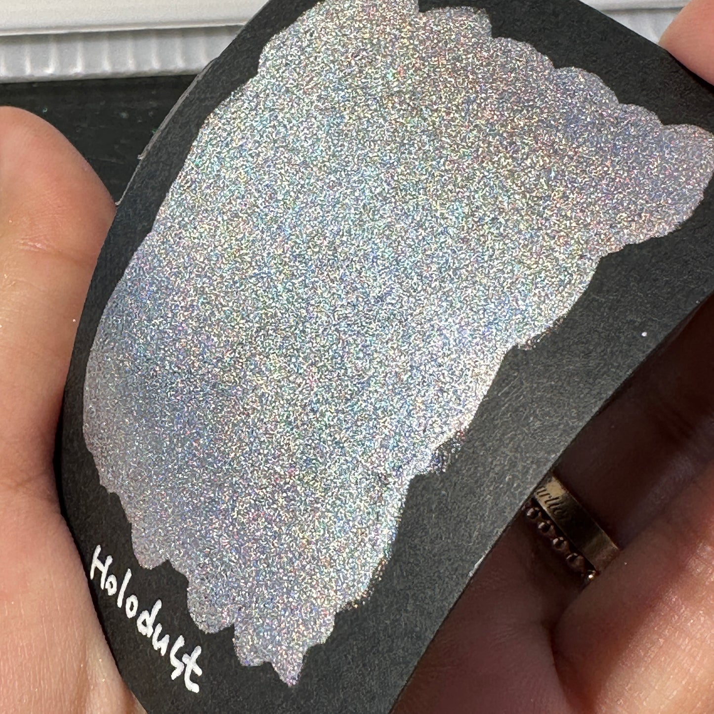 Holodust Handmade Shimmer Metallic watercolor paints holographic Half pan