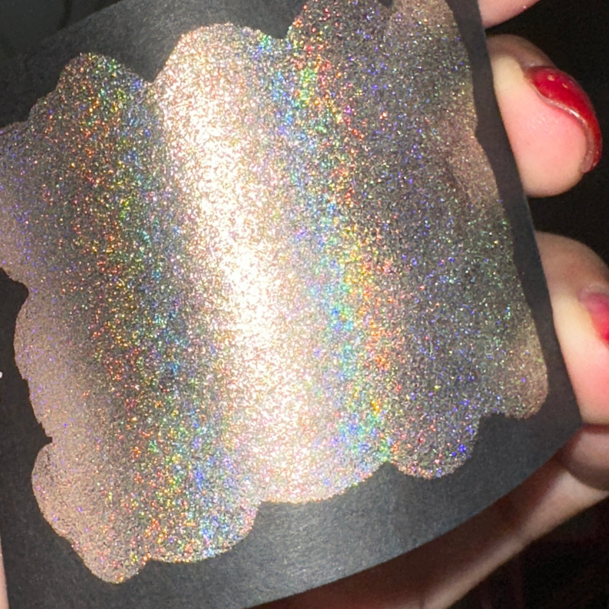 Quarter Moonlight Night Series Handmade Glittery Hologram shimmer  watercolor Paint by iuilewatercolors