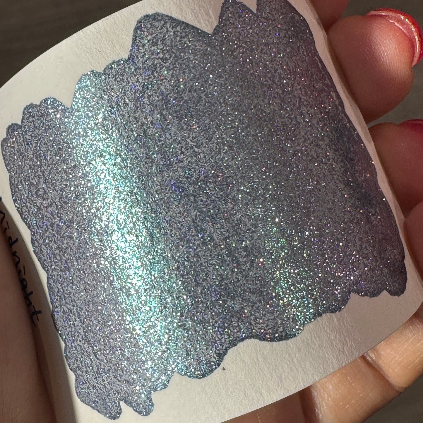 Half Midnight Night Series Handmade Glittery Hologram shimmer watercolor Paint by iuilewatercolors
