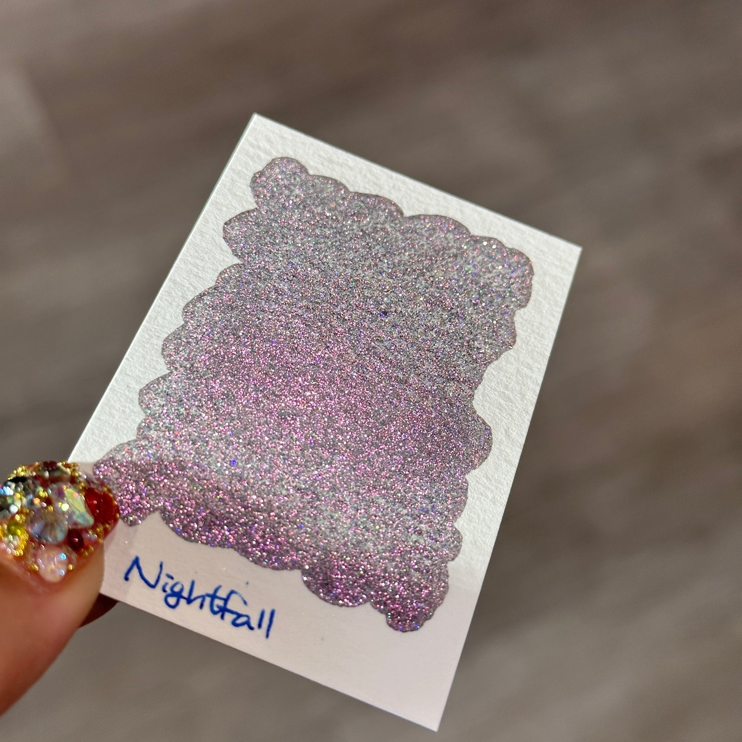 Quarter Nightfall Night Series Handmade Glittery Hologram shimmer watercolor Paint by iuilewatercolors