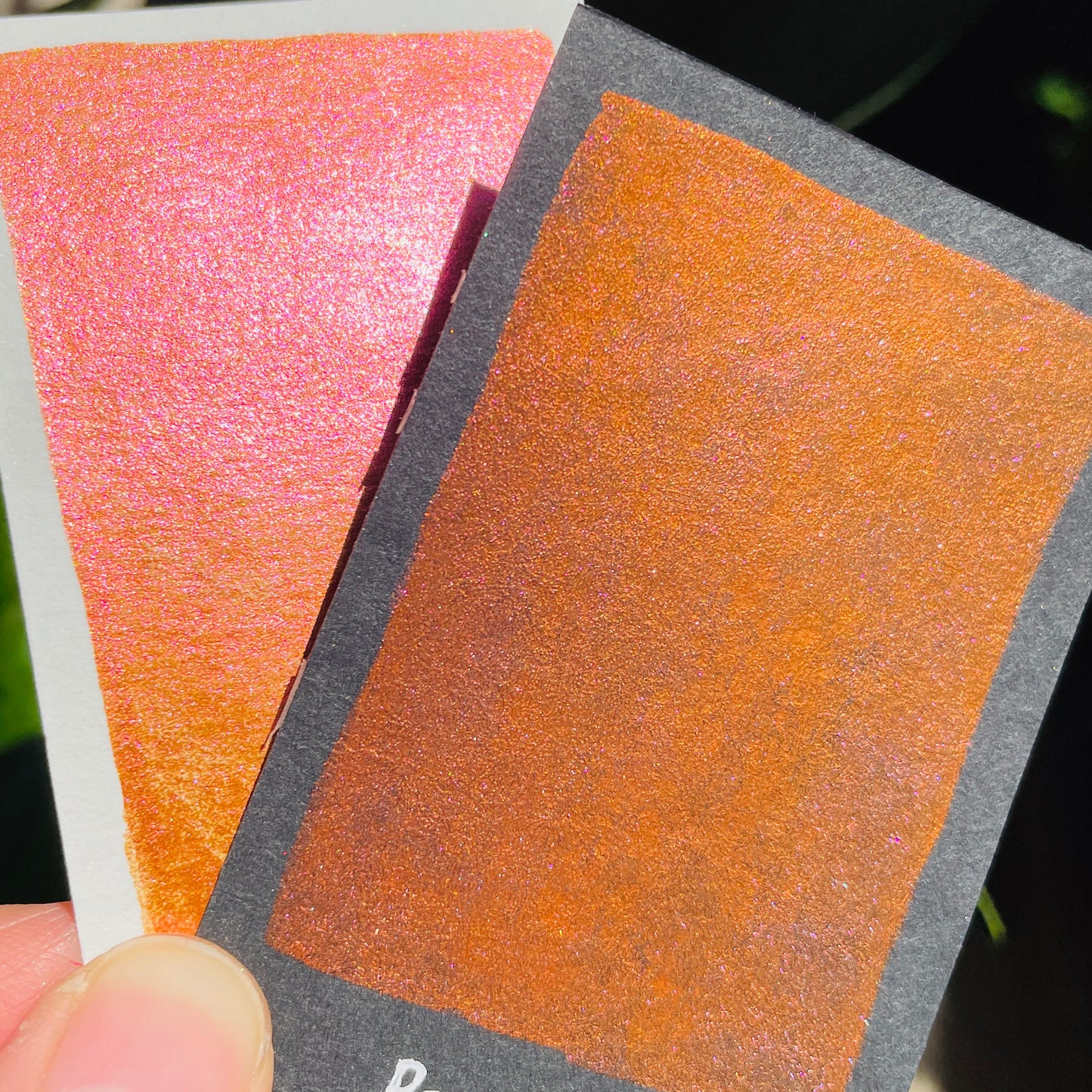 Pecan bronze fell in love handmade shimmer mica watercolor paints Half pans