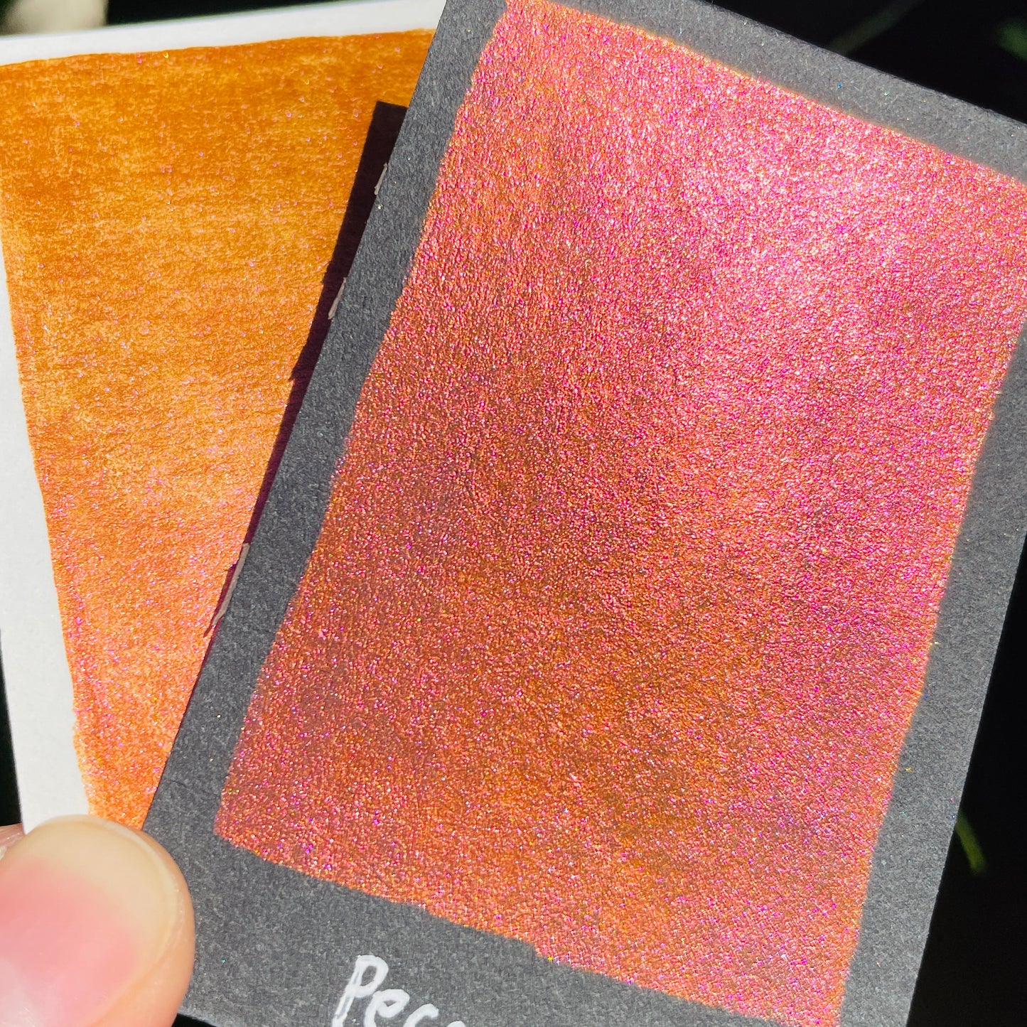 Pecan bronze fell in love handmade shimmer mica watercolor paints Half pans