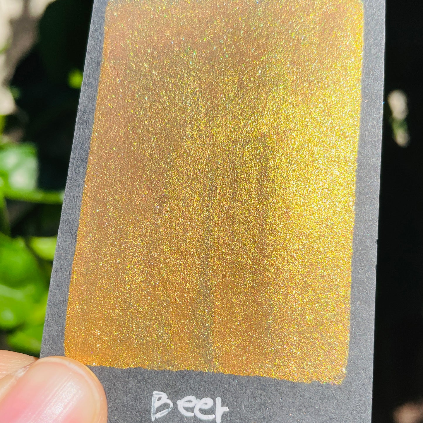 Beer gold Fell in love handmade shimmer mica watercolor paints Half pans
