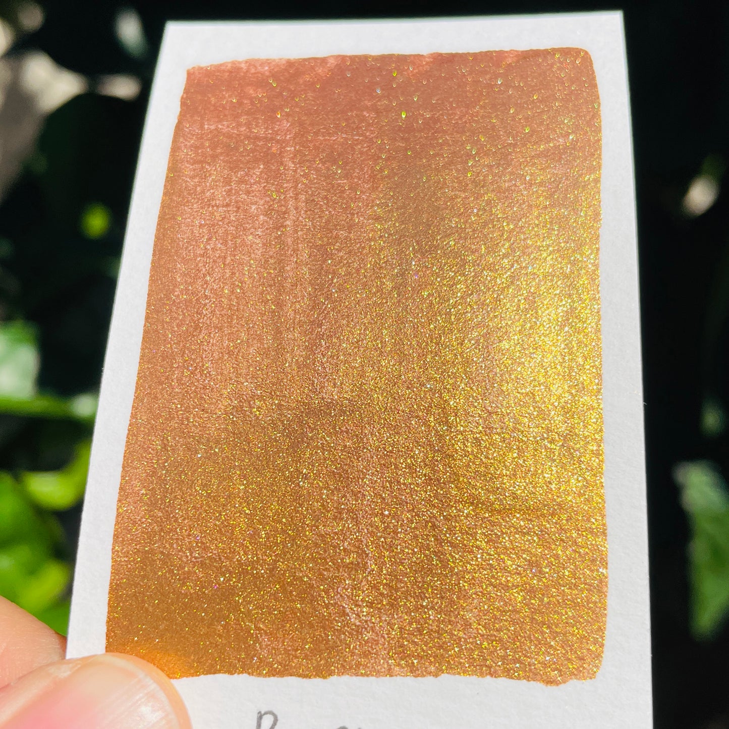 Beer gold Fell in love handmade shimmer mica watercolor paints Half pans
