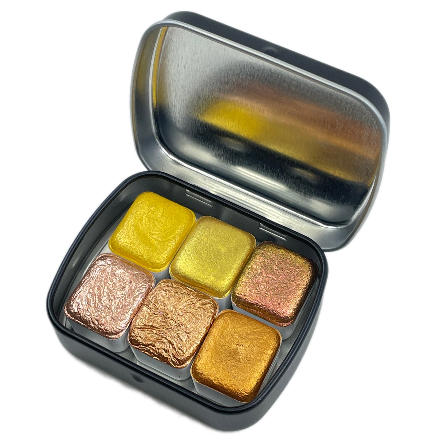 Gold set Handmade Shimmer Metallic Watercolor Paints Half