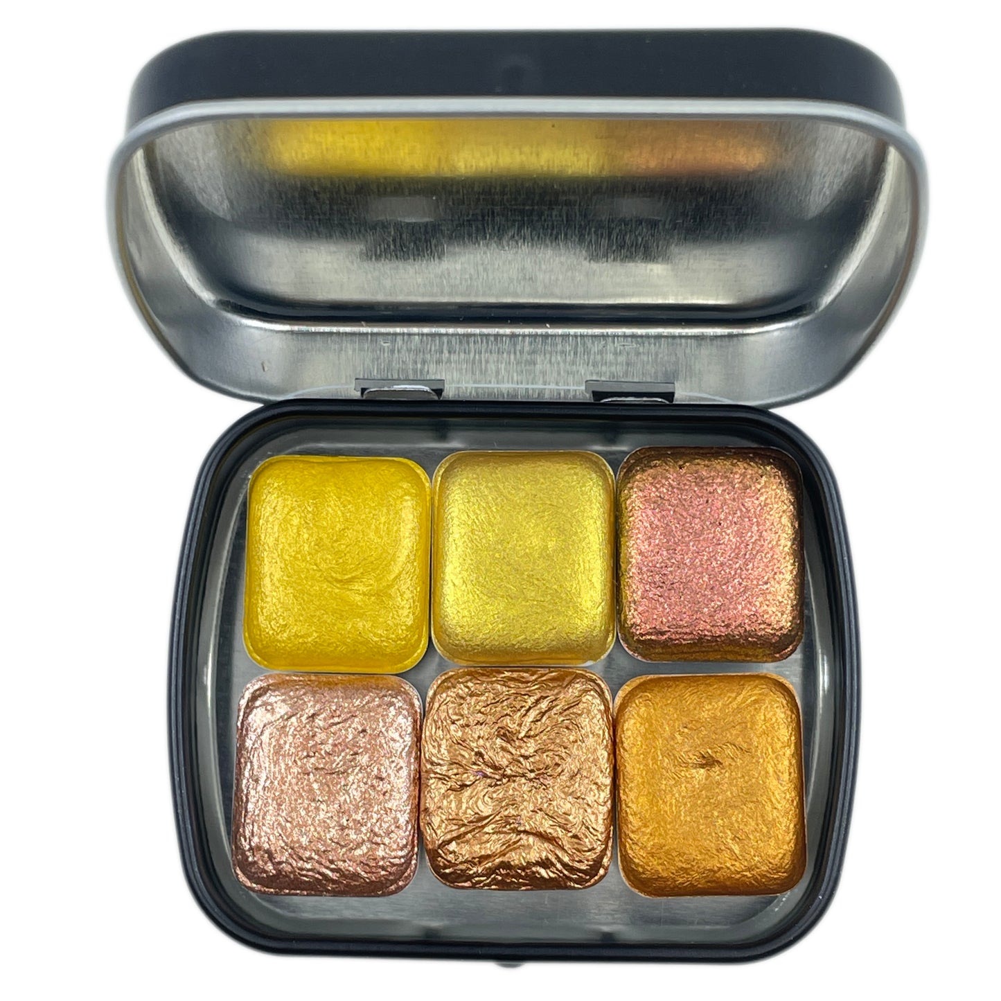 Gold set Handmade Shimmer Metallic Watercolor Paints Half