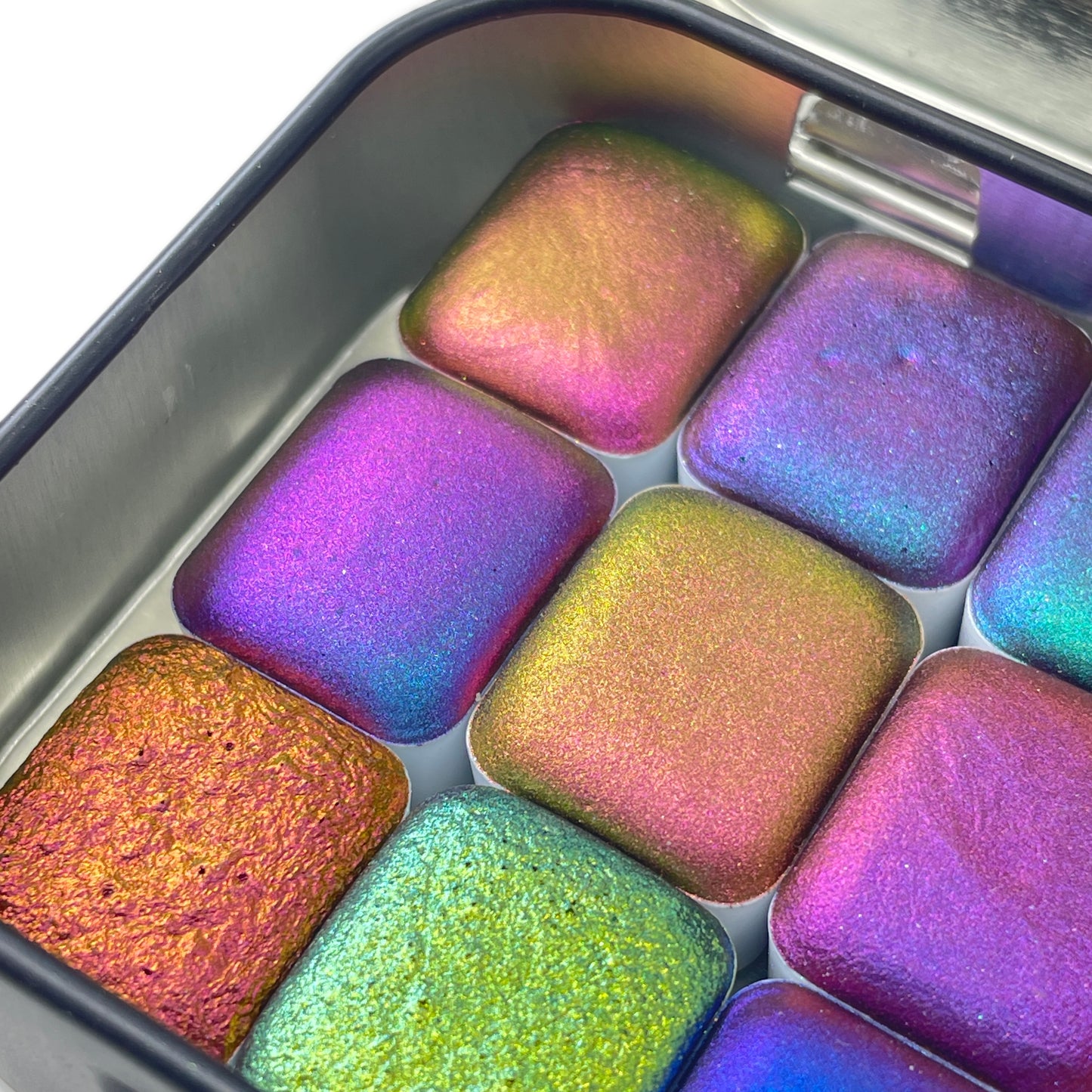 H15 Master half Set Color shift Watercolor half pan in Tin case