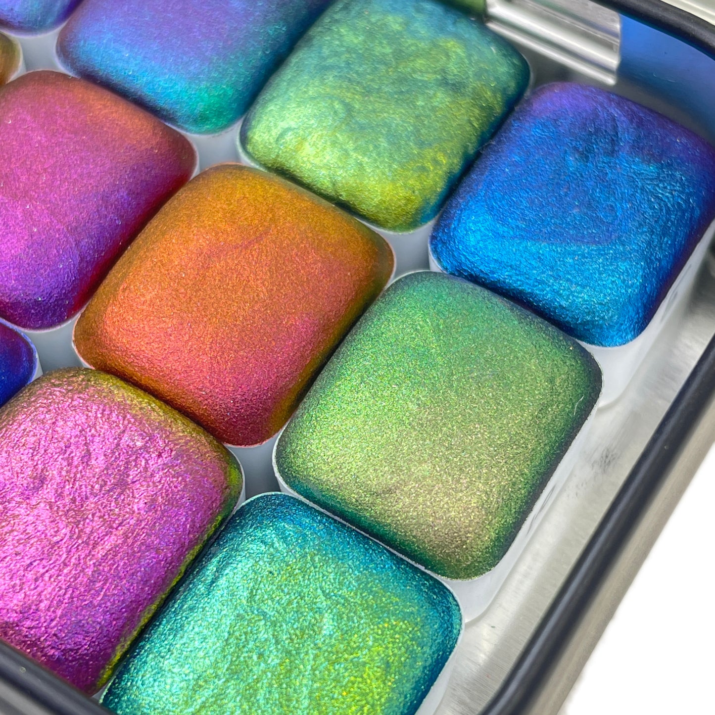 H15 Master half Set Color shift Watercolor half pan in Tin case