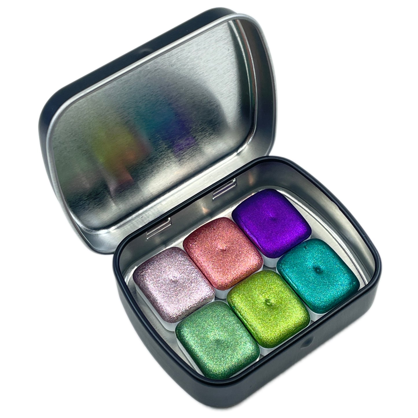 New Christmas quarter set handmade watercolor paints in tin case