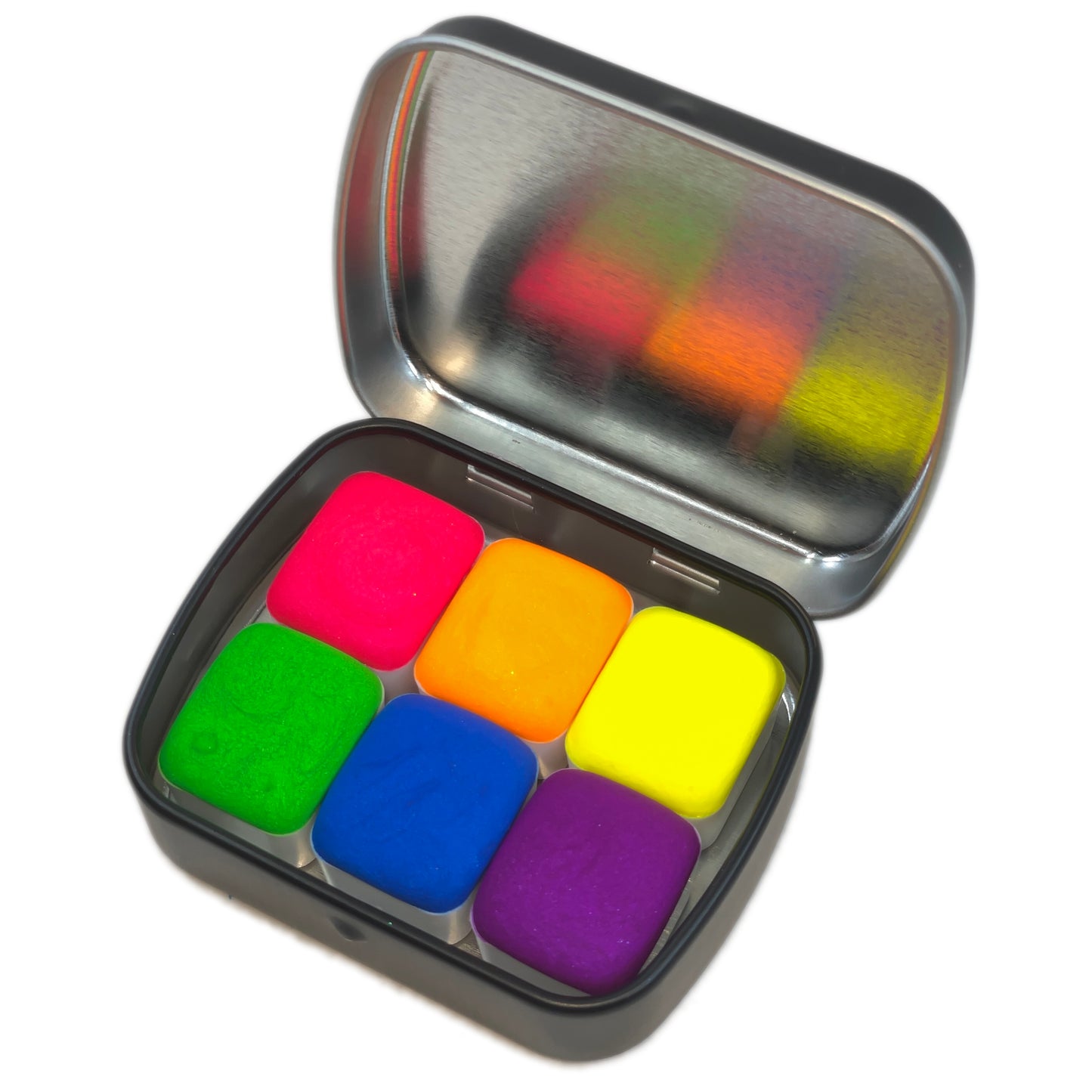 Neon night set Handmade Shimmer Metallic Chameleon Colorshift Watercolor Paint Half By iuilewatercolors