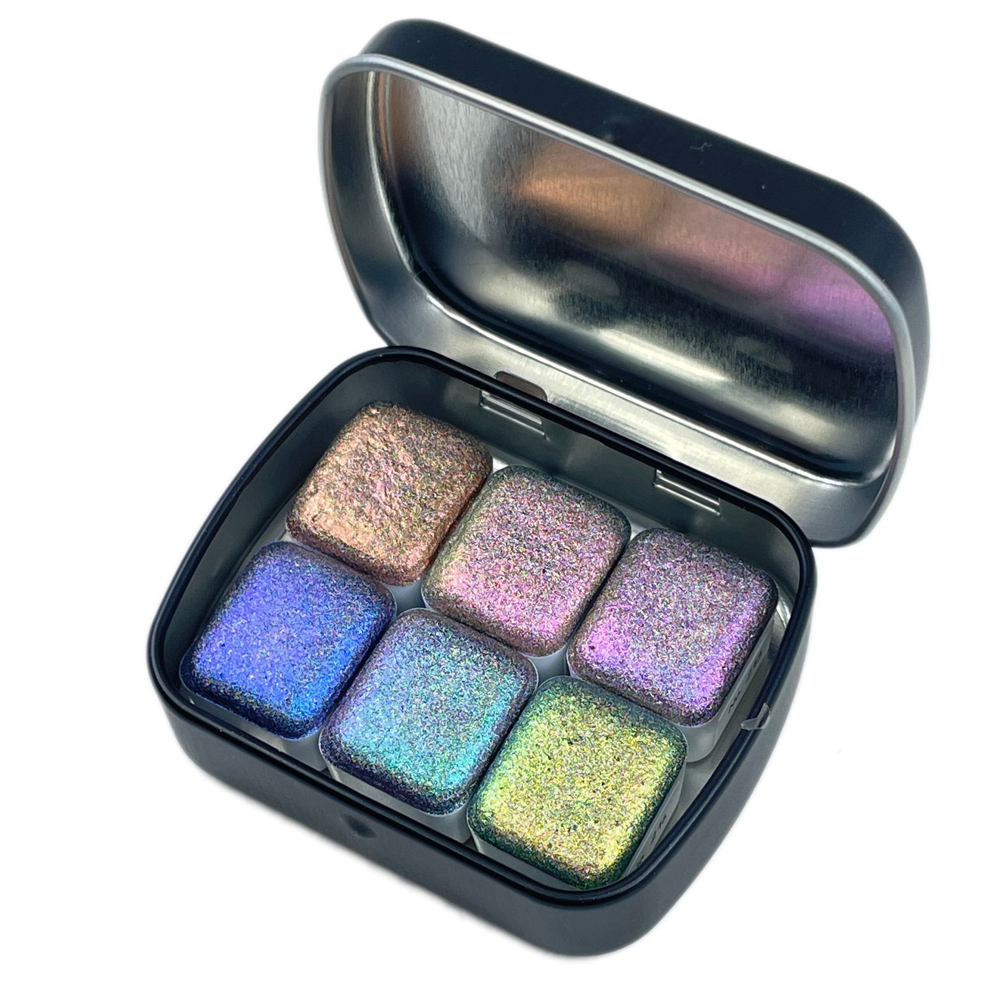 Half Perfection Set Hologram Super Color Shift Chrome Handmade Shimmer Glitter Watercolor Paint
