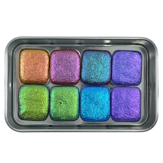 Fruits Basket half set handmade color shift glittery watercolor paint