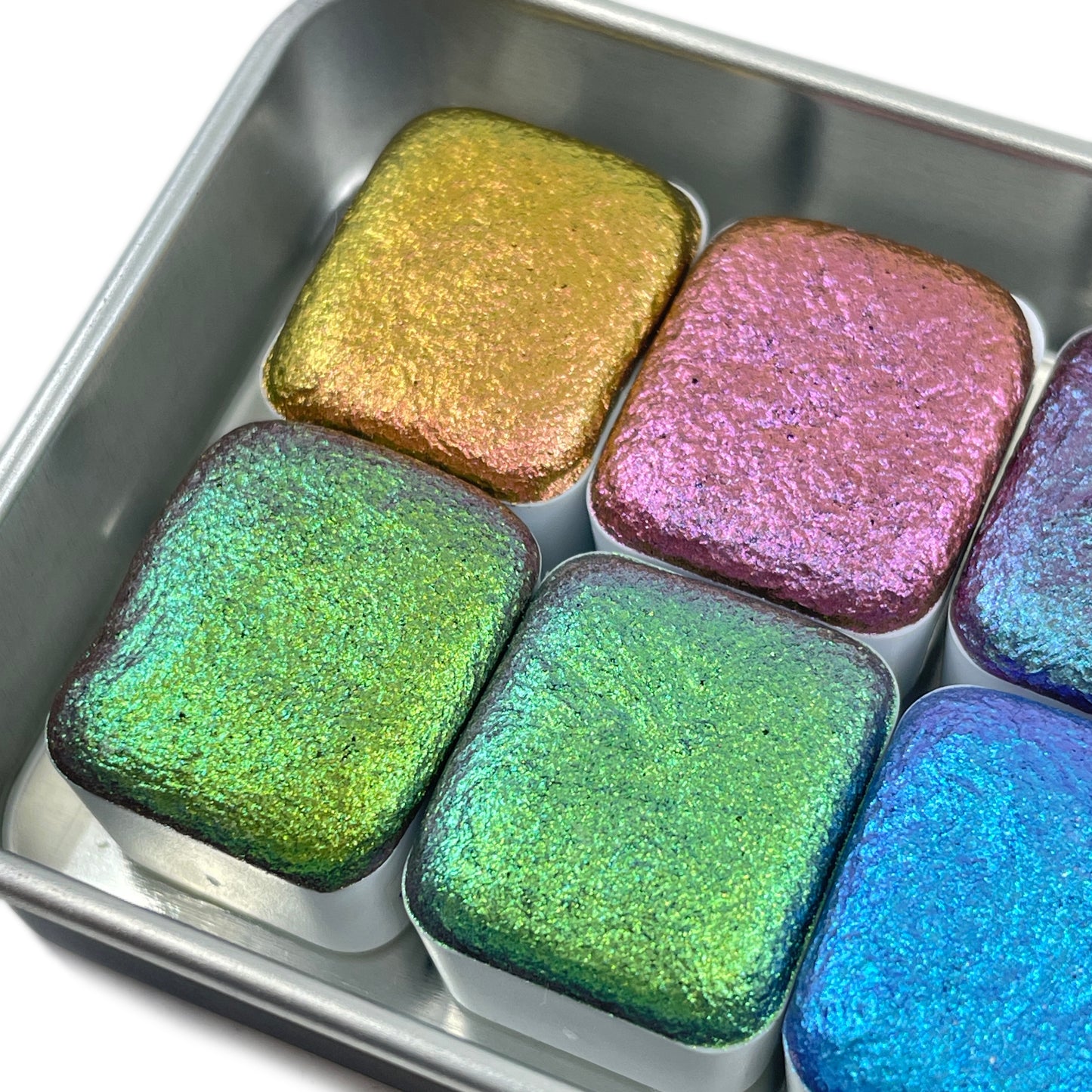 Fruits Basket half set handmade color shift glittery watercolor paint