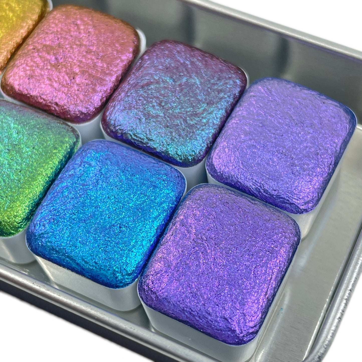 Fruits Basket half set handmade color shift glittery watercolor paint