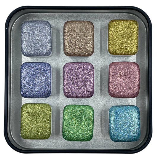 HG Half set Hologram glitter handmade watercolor paints