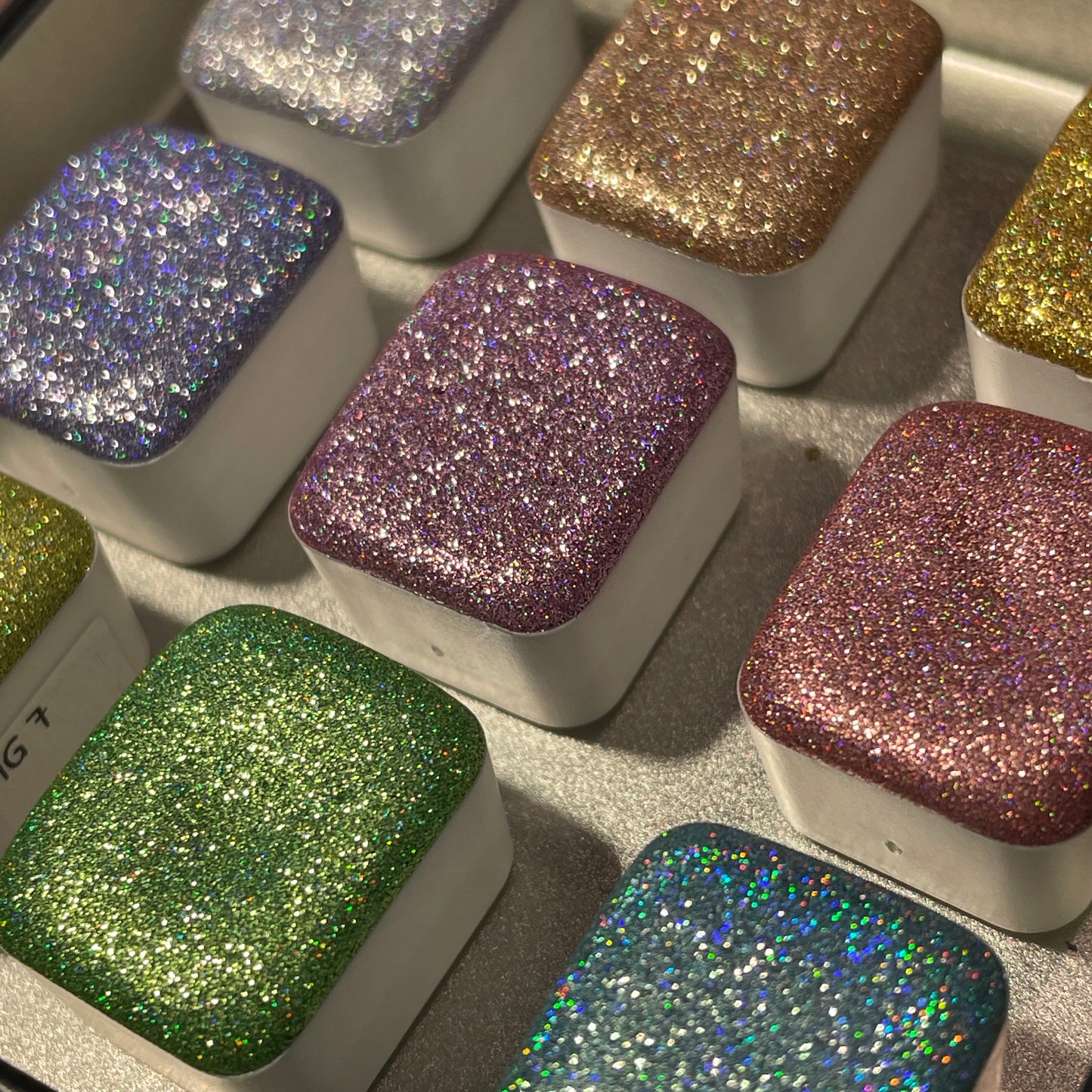 HG Half set Hologram glitter handmade watercolor paints