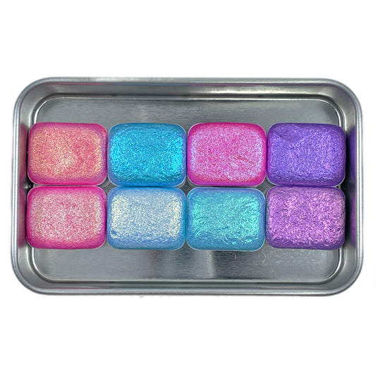 Disney Quarter princess set Handmade color shift shimmer watercolor paint