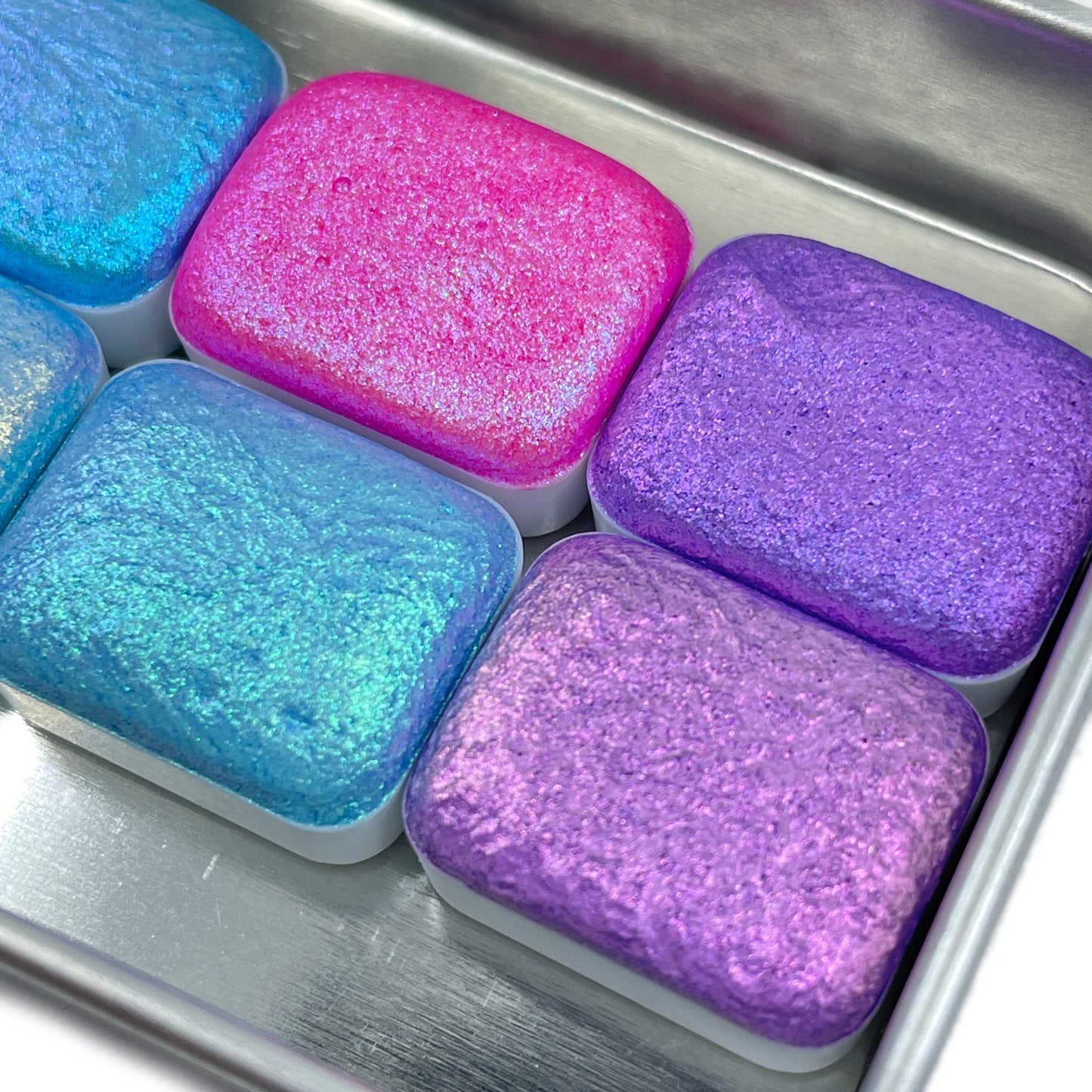 Disney Quarter princess set Handmade color shift shimmer watercolor paint