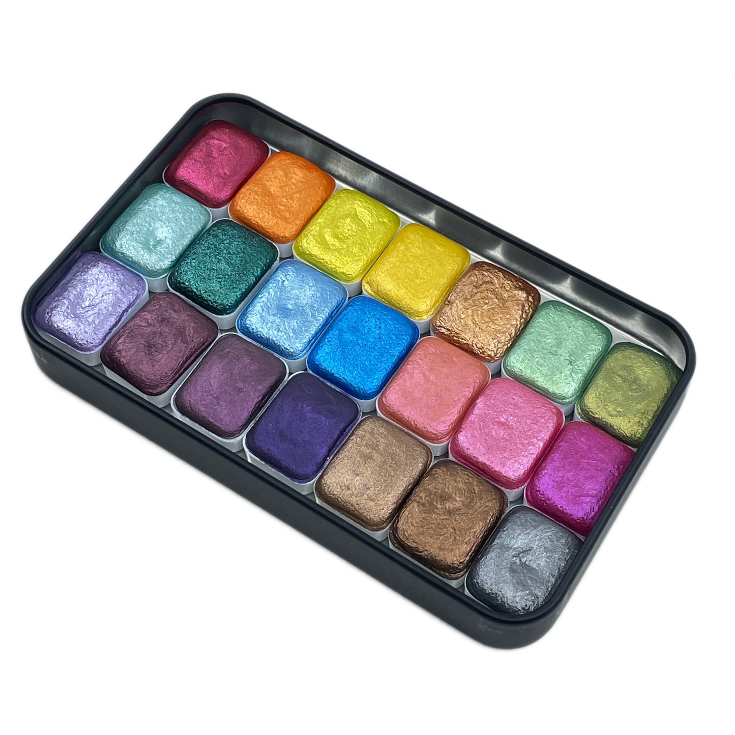 Mica Q21-1 set handmade shimmer watercolor paint quarter pan