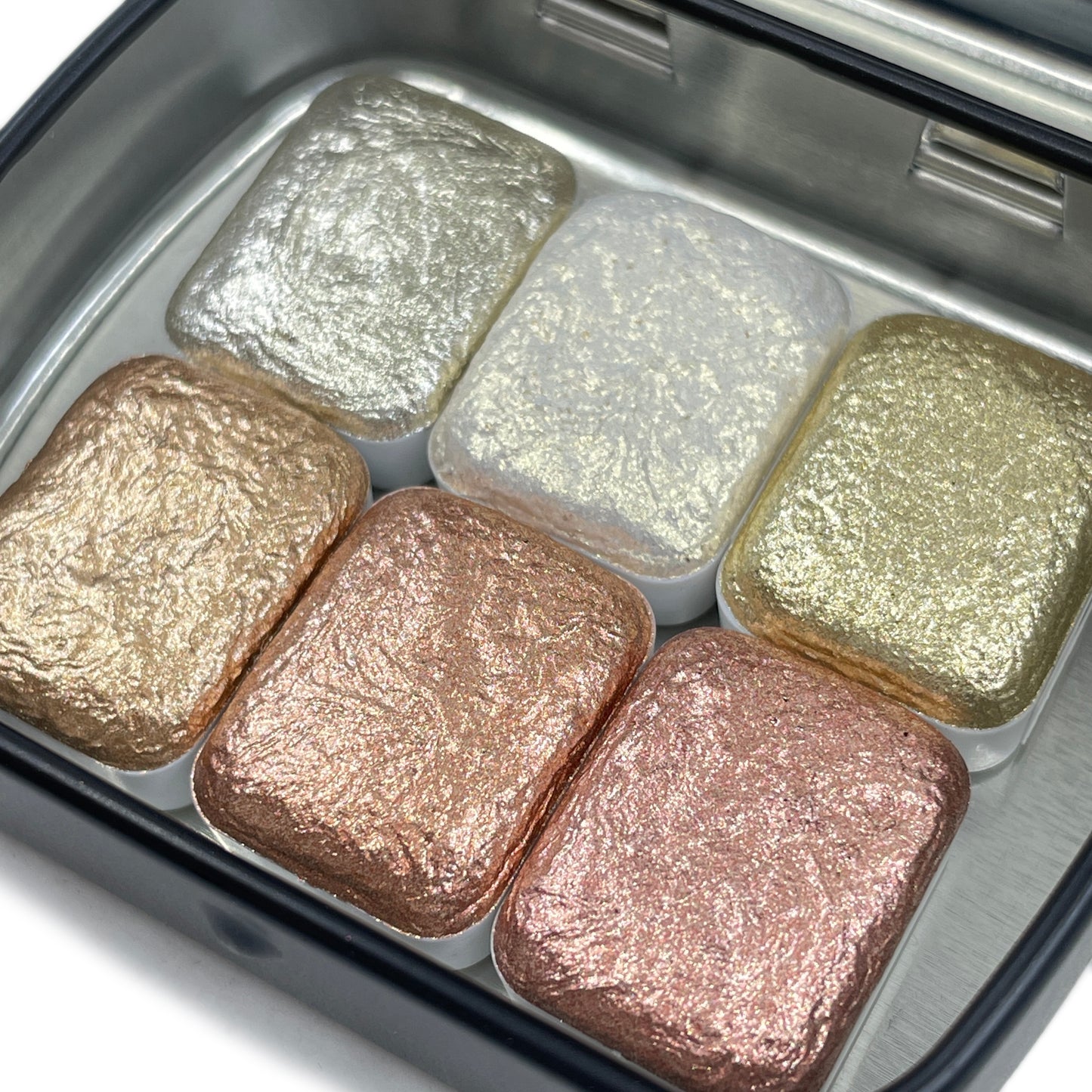 GDSP set Handmade Sparkle watercolor paints quarter pans