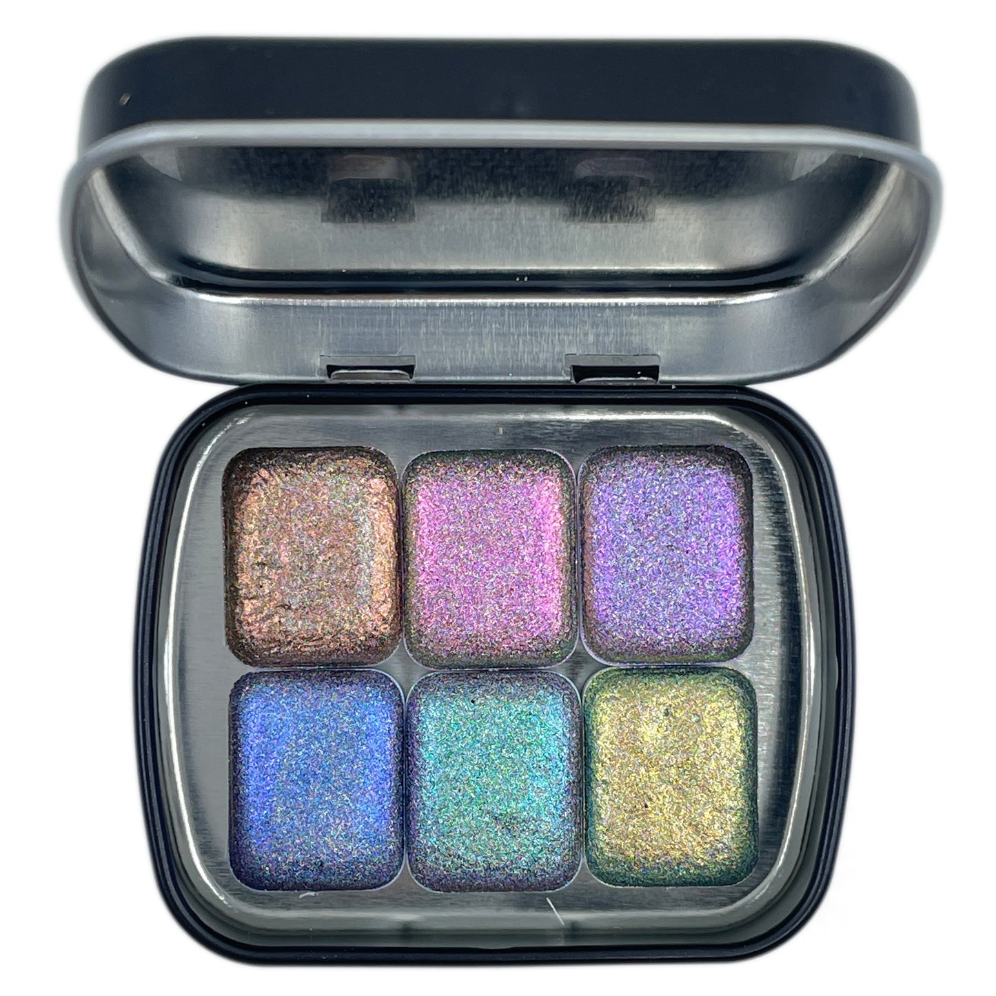 Quarter Perfection Set Hologram Super Color Shift Chrome Handmade Shimmer Glitter Watercolor Paint