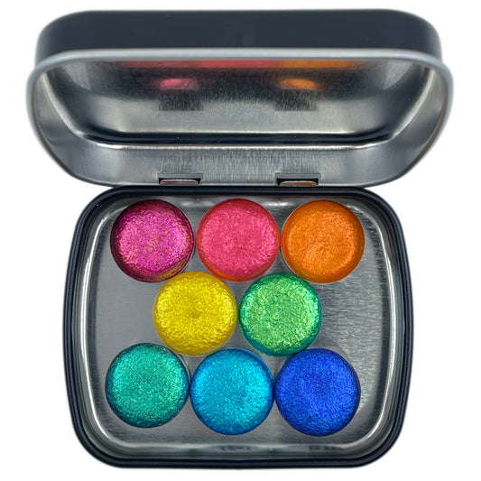 Button Rainbow CS set handmade super color shift watercolor paints