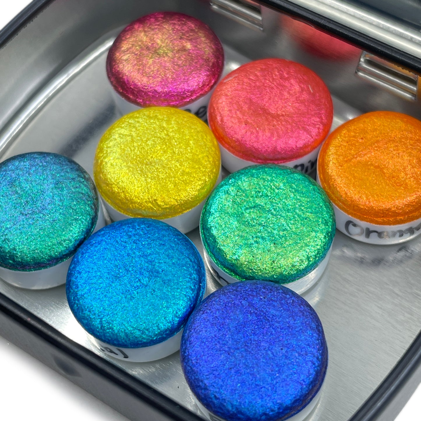 Button Rainbow CS set handmade super color shift watercolor paints