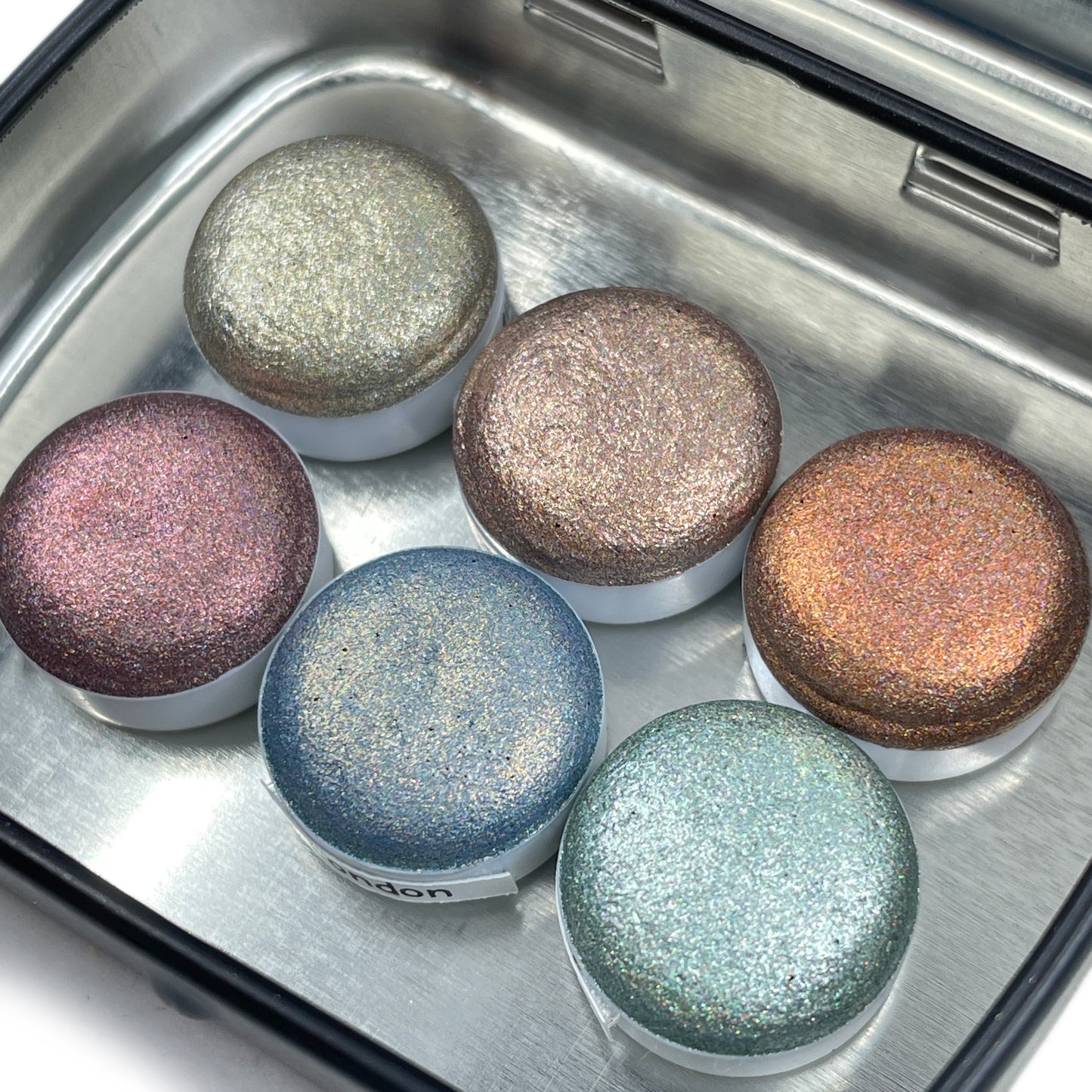 Button Renaissance series Handmade Colored Hologram Sparkle Watercolor Paint