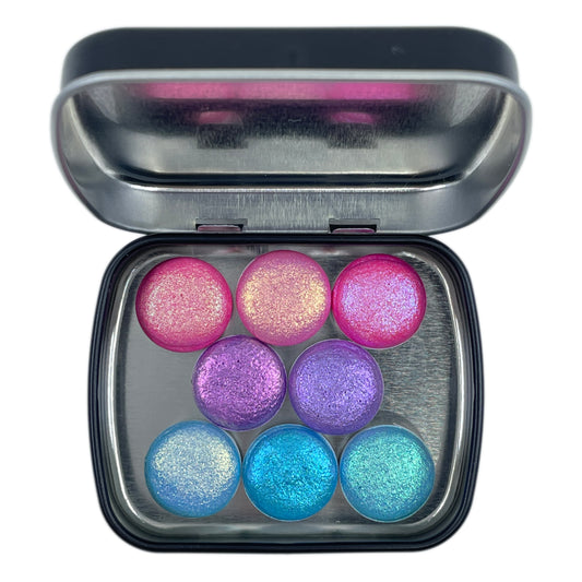 Button Disney princess set handmade colorshift shimmer watercolor paints