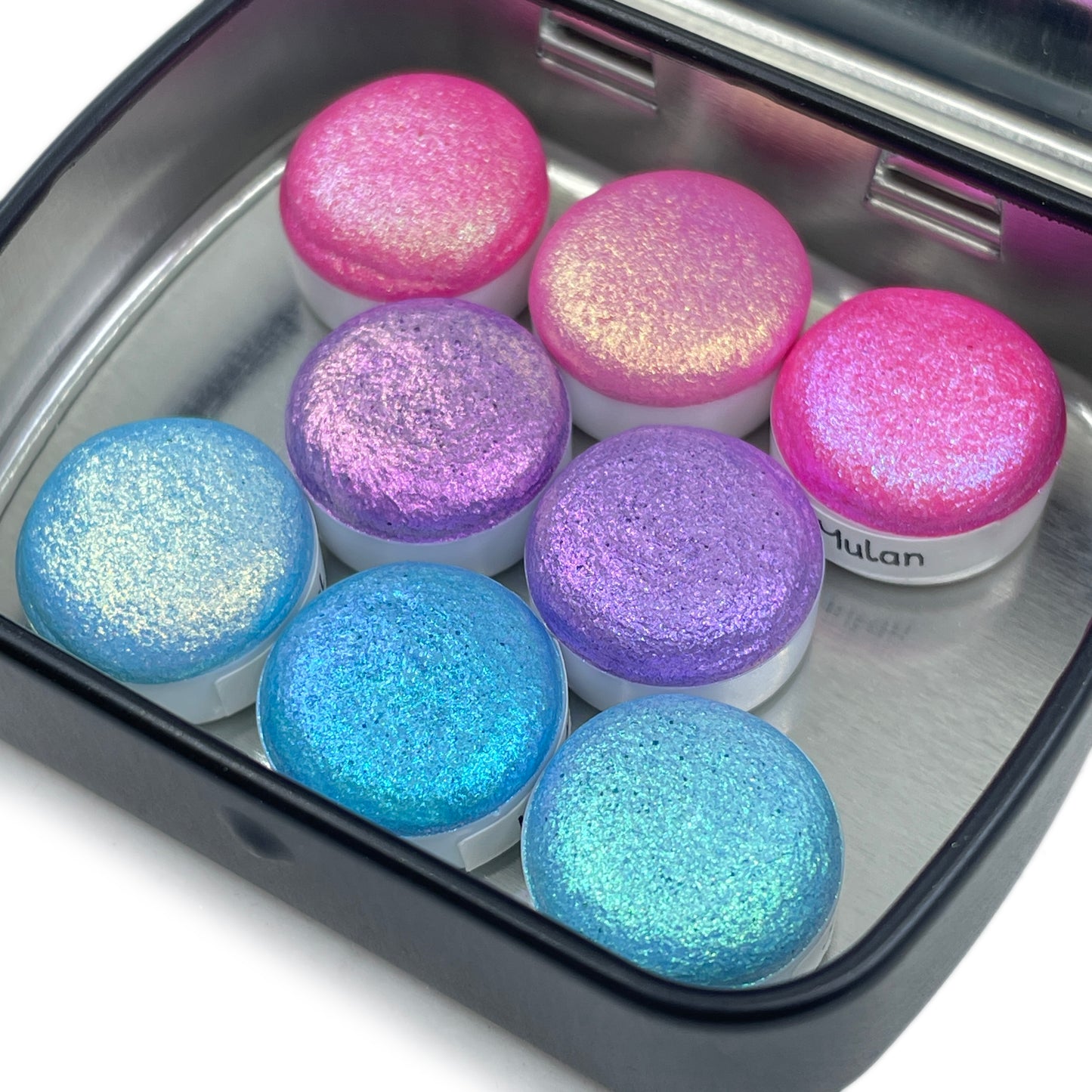 Button Disney princess set handmade colorshift shimmer watercolor paints