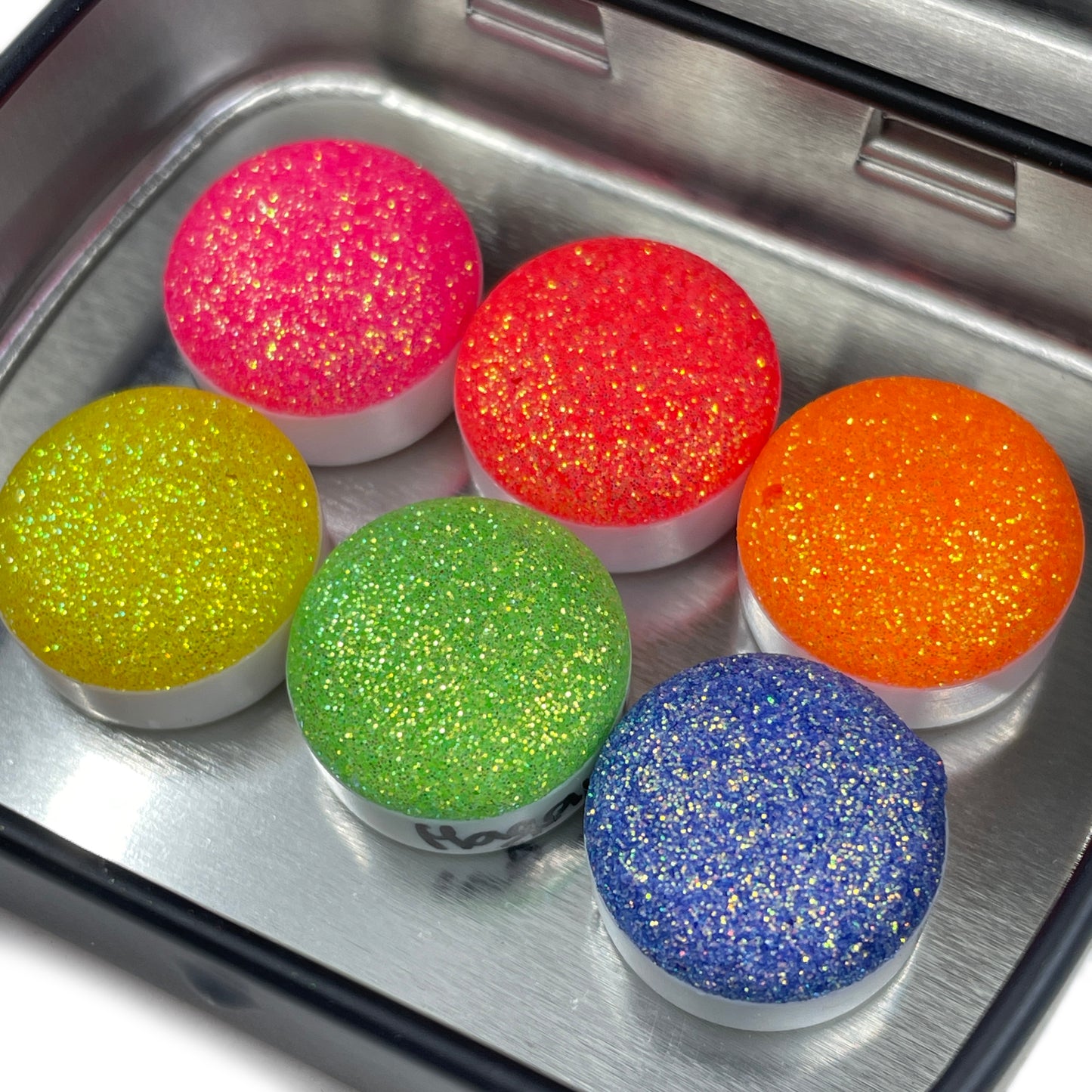 Button Jelly bean set for Handmade Chunky glitter watercolor paints
