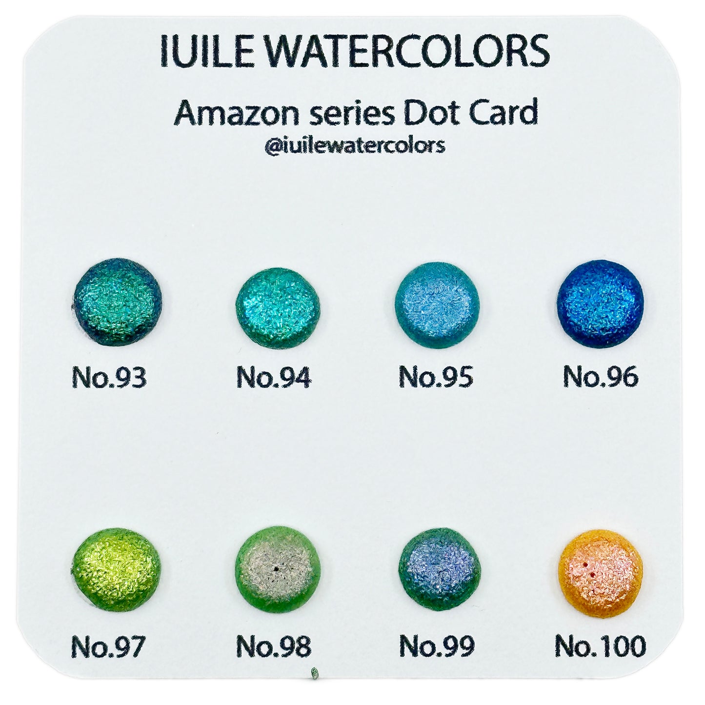 Last Chance! Amazon Dot Card Tester Sampler Watercolor Shimmer Glittery Paints