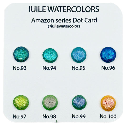 Last Chance! Amazon Dot Card Tester Sampler Watercolor Shimmer Glittery Paints
